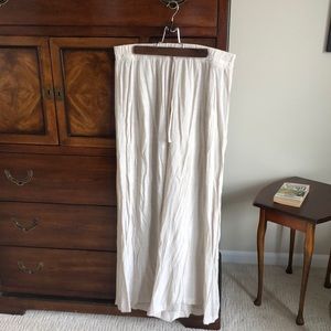 Tan Lightweight Flow Linen Pants